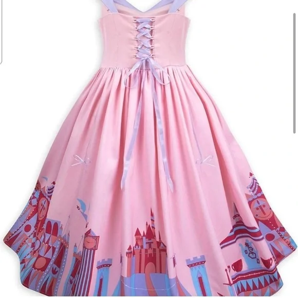 Fantasyland Disney x Her Universe Dress Pink Lace zip Back Dress Shop - Picture 2 of 4